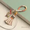 Llavero DIY Accesorios para Joyería Colgante para Bolso Cuerda para Colgar Colgante de Borla Estilo Étnico Hilo de Algodón Tejido a Mano Borla
