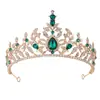 Coroa de Noiva Europeia e Americana Transfronteiriça Tiara Festa de Aniversário Faixa de Cabeça de Liga Pedras Strass Rainha Acessórios de Cabelo Coroa para Vestido de Casamento