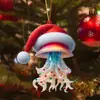Natal Transfronteiriço Acrílico Novos Enfeites de Animais de Natal Decoração de Interior de Carro Espelho Retrovisor Pingente de Chaveiro