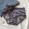 Francês - estilo de luxo leve de cetim costura sexy laço meados - cintura quadril cuecas amoreira de seda virilha malha cueca