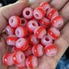 Nuevas cuentas de resina de línea bicolor de 12 mm cuentas rayadas de resina macroporosa accesorios de ropa pulsera cheongsam protección de jade