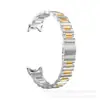 Adecuado para Correa de Reloj Xiaomi Mi Band 8/9, Hebilla de Resorte en Forma de I de Tres Perlas, Cadena de Reloj Xiaomi 89Pro de Acero Inoxidable Sólido