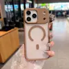 Funda Magnética para Teléfono con Patrón de Diamante tipo Piel Adecuada para Apple 17Promax Moderna 16 Naranja 15 Oro Desierto 11/12/17
