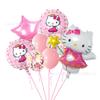 Balão de Filme de Alumínio Cartoon HelloKitty Hello Kitty Fofo Gato Kt Pacote de Aniversário Decoração de Cena de Aniversário