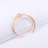 Nueva moda moda simple Pulsera abierta oro clásico y plata cobre nicho adorno diseño accesorios pulsera