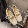 Zapatos Mary Jane estilo ballet francés para mujer, nueva colección otoño 2026, con punta cuadrada, detalle de lazo y tacón bajo, perfectos para combinar con vestidos