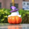 Boneca Fantasma de Abóbora de Halloween Chapéu Mágico Resina Atmosfera de Celebração Decoração para Casa Pátio Jardim Artesanato