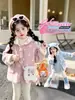 Abrigo de Borrego para Niñas Otoño e Invierno Niños Más Terciopelo Engrosado con Capucha Casual Cálido Dibujos Animados Ropa de Algodón Ropa de Invierno