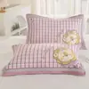 Funda de almohada de algodón de gasa absorbente de sudor para adultos, toalla de almohada engrosada, cómoda, amigable con la piel, paquete doble para el hogar, ajuste para el cuello