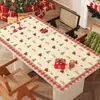 Mantel de mesa con ambiente navideño, lavable, impermeable, a prueba de aceite, resistente al calor, mantel de alta calidad, protector de escritorio para mesa de centro de sala de estar
