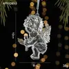 Colgante de Cristal de Hielo Navideño Colgante para Árbol de Navidad Acrílico Transparente Ángel Decoración de Lujo Accesible Accesorios para Diseño de Escena