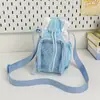 Bolsa ligera de cordón estilo coreano para niñas, nuevo bolso cruzado de verano, elegante y portátil, bolsa para botella de agua