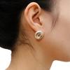 Pendientes Huecos de Rosquilla Diseño de Nicho Pendientes Elegantes Versátiles Pendientes Retro de Lujo Ligero de Alta Gama Pendientes con Pasador de Plata 925
