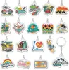 Llavero Acrílico Transfronterizo de California, EE. UU., Colgante Decorativo para Fiesta de Viaje, Accesorio Creativo para Mochila, California