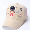 Chapéu de baseball infantil novo para Primavera e Verão, robô de desenho animado que acende, cor sólida, chapéu hip hop, boné com aba à prova de sol para meninas