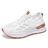 Sapatos Femininos de Verão Novos Sapatos de Malha Respirável Versão Coreana Feminina Sapatos Brancos Versáteis Sapatos Esportivos de Sola Grossa Sapatos Casuais 'Dad Shoes' para Mulheres