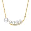 Collar de Perlas con Secuencia de Frutas de Plata Esterlina S925 Lujo Accesible Diseño Nicho Otoño e Invierno 2024 Nueva Cadena Clavicular Smile