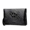 Bolso de Mano de Cuero Suave con Patrón de Cocodrilo Billetera de Negocios de Gran Capacidad para Hombre Bolso de Mano Largo Tipo Sobre para Hombre Bolso Social Juvenil