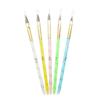 Set de 5 Bolígrafos de Cristal para Arte de Uñas, Bolígrafo Pintado y Tallado 2-10#, Bolígrafo de Pelo de Visón, Mango Grueso de 7 mm, Bolígrafo Acrílico Espiral