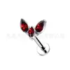 Joias de Liga de Titânio Jiangtai F136 Cabeça de Cavalo Olho de Cavalo Cravejado com Zircônia Cruzada Piercing Corporal de Liga de Titânio G23 Brincos