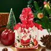 Bolsa de Tela Creativa Bolsa de Manzana Nochebuena Bolsa de Regalo de Navidad Cordón de Navidad Cordón Bolsa de Regalo de Lona Dulces