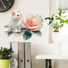 Comercio Exterior Dibujos Animados Gato Lindo Flores Habitación Dormitorio Hogar Decoración Pegatinas de Pared Pegatinas Venta al por Mayor Autoadhesivo Transfronterizo