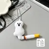 Llavero luminoso de Halloween con forma de alborotador, bonito accesorio para bolso, hebilla colgante con borde cruzado, llavero de linterna de calabaza, regalo