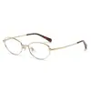 Armazón de Gafas Ultra Ligero de Titanio Puro 54 Armazón Ojo de Gato 98695 Estilo Más Vendido en E-Commerce Sensación Pura Lustrosa y Fresca para Mujeres