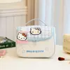 Bolsa de Maquillaje Portátil de Gran Capacidad Hello Kitty para Mujer, Bolsa de Almacenamiento de Viaje de Dibujos Animados Linda, Neceser Personalizable