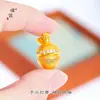 Accesorios DIY de la Tienda de Oro Puzuo, Mismo Estilo que la Joyería Chapada en Oro, Colgante de Piña Sunflower con Diamantes Cepillados, Elegante y a la Moda para Mujeres