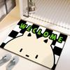 Alfombra de baño estilo caricatura, alfombra súper absorbente de tierra de diatomeas, alfombrilla antideslizante para pies, alfombra para puerta de inodoro, personalización