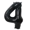 Globos de Números Negros de 32 pulgadas Estilo Ins Versátil Accesorios para Fotos de Fiesta de Primer Cumpleaños Decoración con Globo de Papel de Aluminio
