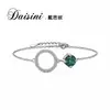 Daisi Ni Joyería Transfronteriza Nueva y Colorida de Moissanita Pulsera Geométrica Delgada de Moda Ajustable Venta al por mayor de fábrica
