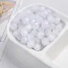 Cuentas Octogonales de Color Crema Soñador con Gradiente, Cuentas Irregulares, Cuentas Redondas, Cuentas Sueltas para Pulseras y Collares Hechos a Mano DIY, Accesorios de Joyería