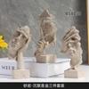 El silencio es oro, No escuches, No hables, No mires; Escultura, Artesanía de Resina para Oficina, Figuras de Decoración para el Hogar Estilo Europeo para la Sala de Estar