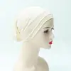 Gorro de Turbante de Jersey de Rayón Listo de Fábrica Monocromático Elástico de Algodón Mercerizado en Forma de Tubo para Prevenir el Frío