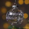 Natal 10cm Bola de Cristal Transparente Layout de Cena Interna Criativo de Feriado Bola de Natal Decoração Pendente