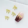 Joias para Nail Art de Laço Casual Liga de Diamante Fita Dourada e Prateada Decoração de Unhas Pequenos Acessórios Brilhantes