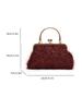 Bolso de Noche Peluche Elegante para Mujer 2024 Nuevo Otoño Diseño de Alto Grado Bolso Sándwich Borla Bolso de Celebridad para Banquete