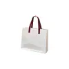Bolsas de Papel de Lujo con Asa de Cuero, Bolsas Personalizadas de Cartulina Blanca Especial para Llevar en la Mano, Empaque para Compras, Artículos de Lujo, Sensación de Alta Gama, Hecho a Medida