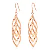 Brincos de Prata Esterlina S925 Folha para Mulheres Estilo Coreano Simples Modernos Individuais Sombra de Árvore Torcidos Emagrecimento Rosto Longo Ornamentos de Orelha
