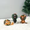 Enfeites de Festa de Natal Transfronteiriços Criativos Fofos Rena de Resina Homem de Gengibre Decoração de Árvore de Natal Artesanato de Resina