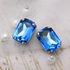 10X14mm Retangular Retangular Colorido Vidro Costurado à Mão Garra Broca DIY Strass Acessórios de Vestuário Decorações de Roupas