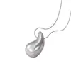 Collar de cadena para clavícula de metal liso con forma de gota de agua transfronterizo para mujer, europeo y americano, deseo, más vendido, collar con colgante de gota de agua, moderno