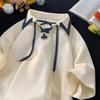 Marca de Moda de Verano Polo Japonés para Hombre Camiseta de Manga T Nueva Camiseta de Manga Corta Holgada para Hombre Top Unisex Combinable con Todo