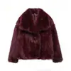 Venta Caliente de AliExpress ZA Comercio Exterior Transfronterizo Ropa de Mujer Abrigo Grande de Piel de Cordero Gruesa Nuevo Estilo de Invierno Piel