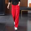 Otoño e Invierno Nuevo Estilo Pantalones Gruesos Forrados de Felpa para Mujer, Cálidos y Cómodos, Pantalones Holgados de Pierna Ancha de Talla Grande, Pantalones Casuales Versátiles de Moda