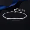 Pulsera de Zirconia Popular en Transmisiones en Vivo Europeas y Americanas para Mujer Moda Transfronteriza Simple Elegante Pulsera Elástica Lujo Pulsera Cubo de Azúcar