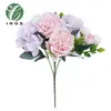 Flores Artificiales de Nuevo Producto Transfronterizas Flor de Seda Bosque de Flores Hortensia Peonía Flor Artificial Flor de Plástico Ramo de Boda Ramo Guía de Camino