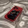 Funda plisada con dibujos de gato negro para iPhone 14/15 Pro Max, funda para teléfono Apple 13/12/11, funda blanda de silicona de 11 pulgadas.